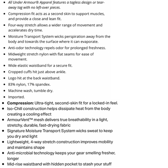 Under Armour Vanished Black Ankle Cropped Leggings - Picture 10 of 10